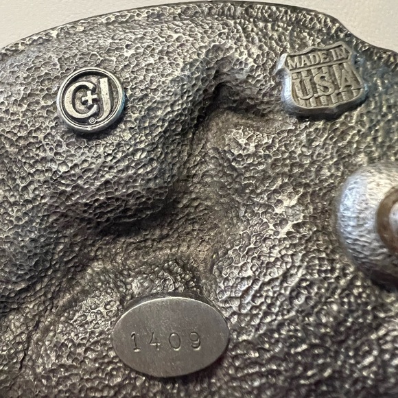 Vintage 1987 CJ Inc. Pewter Horse Belt Buckle – Made in USA – #1409 - Picture 5 of 8